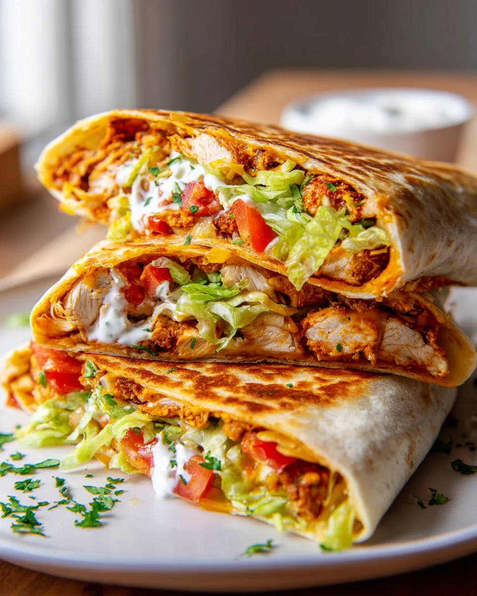 Healthy Chicken Crunch Wrap: A Delicious Guilt-Free Meal!