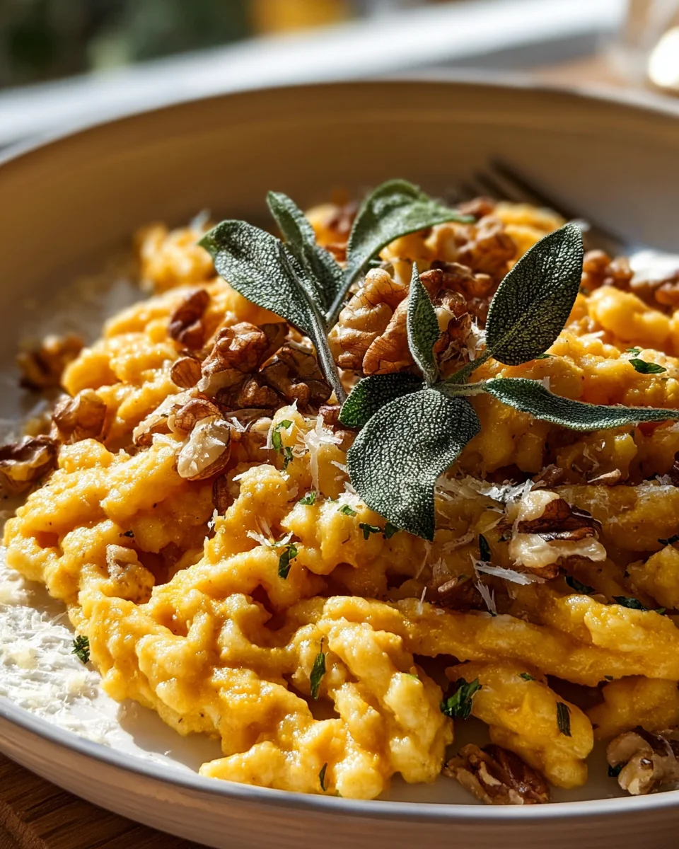 Delicious Pumpkin Spaetzle with Walnut and Sage Recipe
