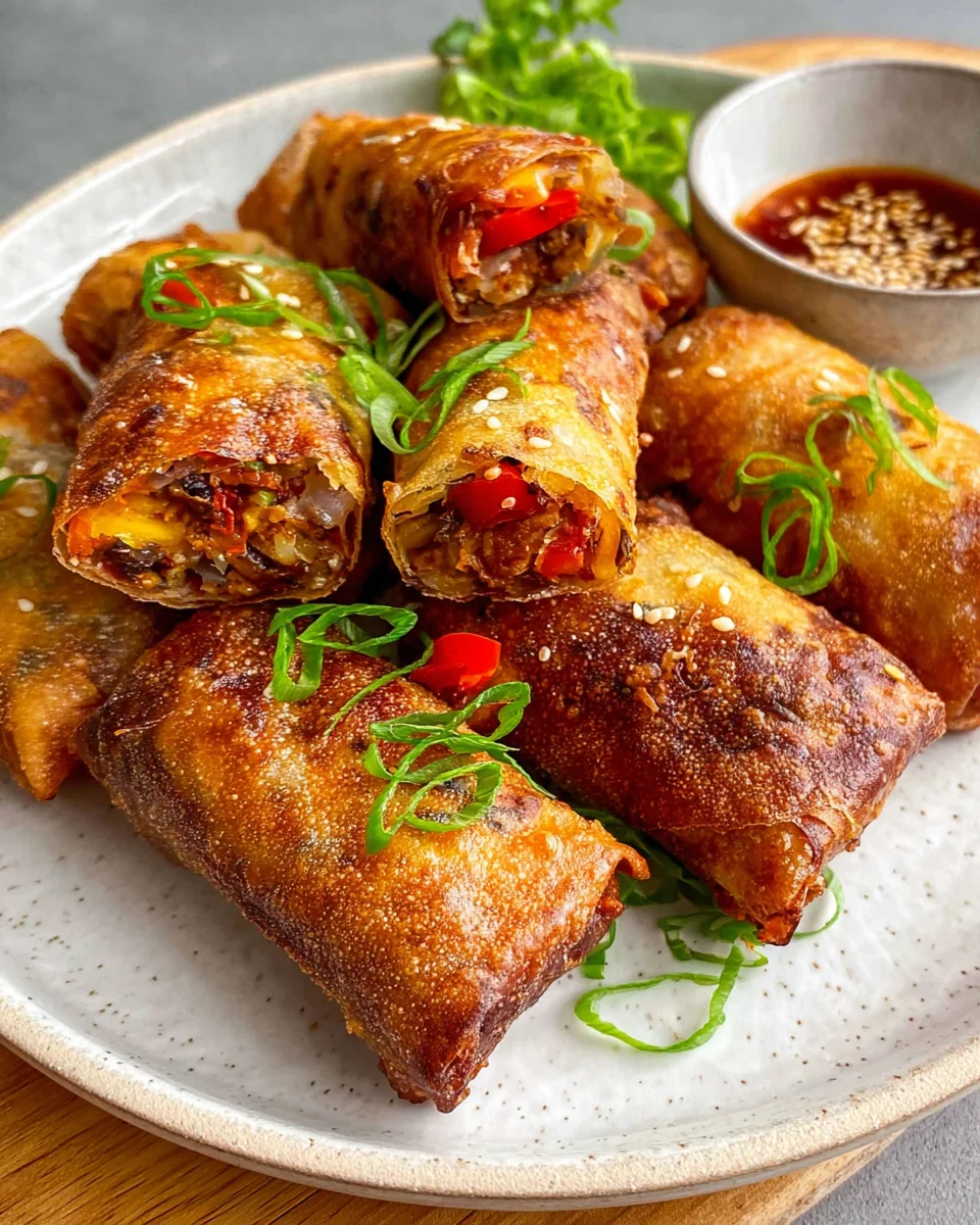 Crispy Airfryer Fruehlingsrollen Recipe with Beef Delight