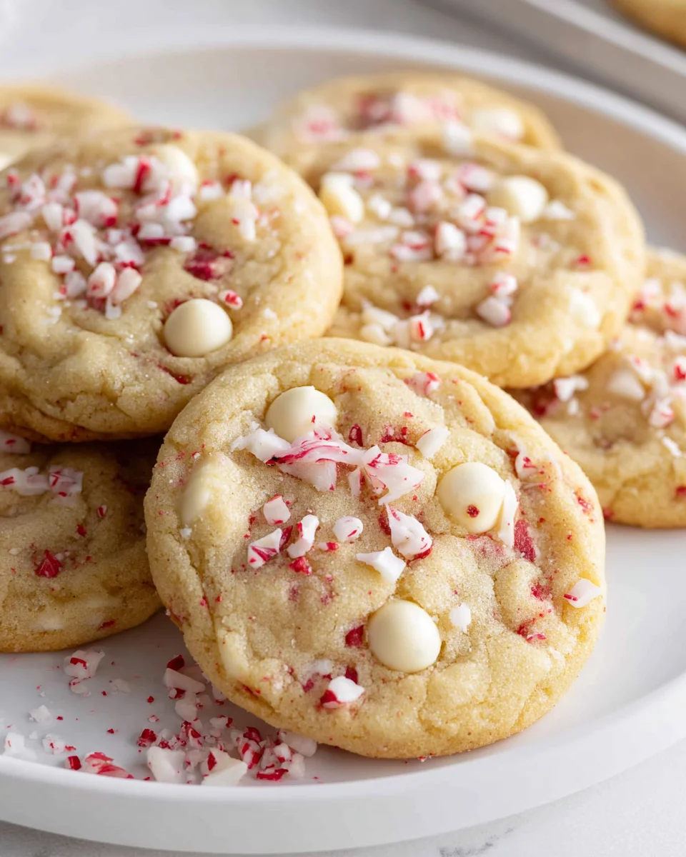 Irresistible Peppermint White Chocolate Pudding Cookies