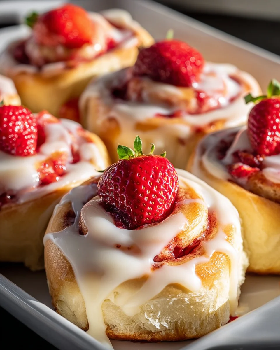 Decadent Strawberry Cheesecake Cinnabon Roll Recipe