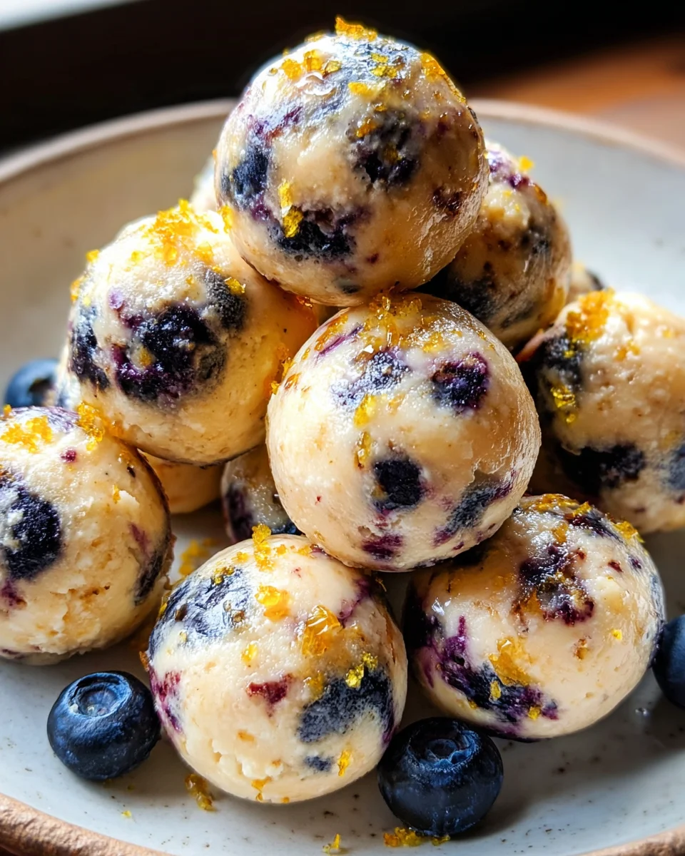 Lemon Blueberry Cottage Cheese Protein Bites Recipe Delight