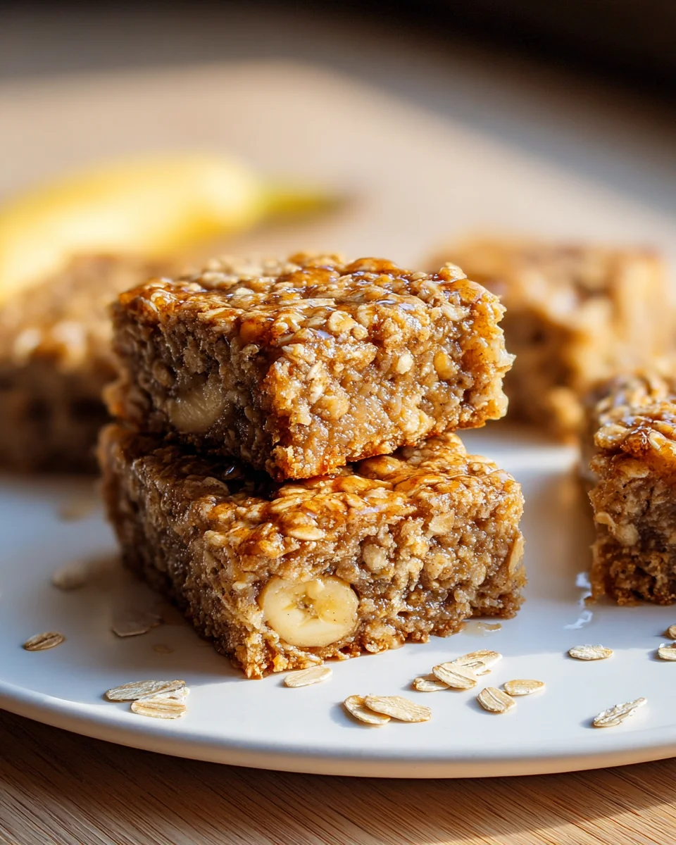 Irresistible Healthy Banana Oatmeal Bars for Snacking