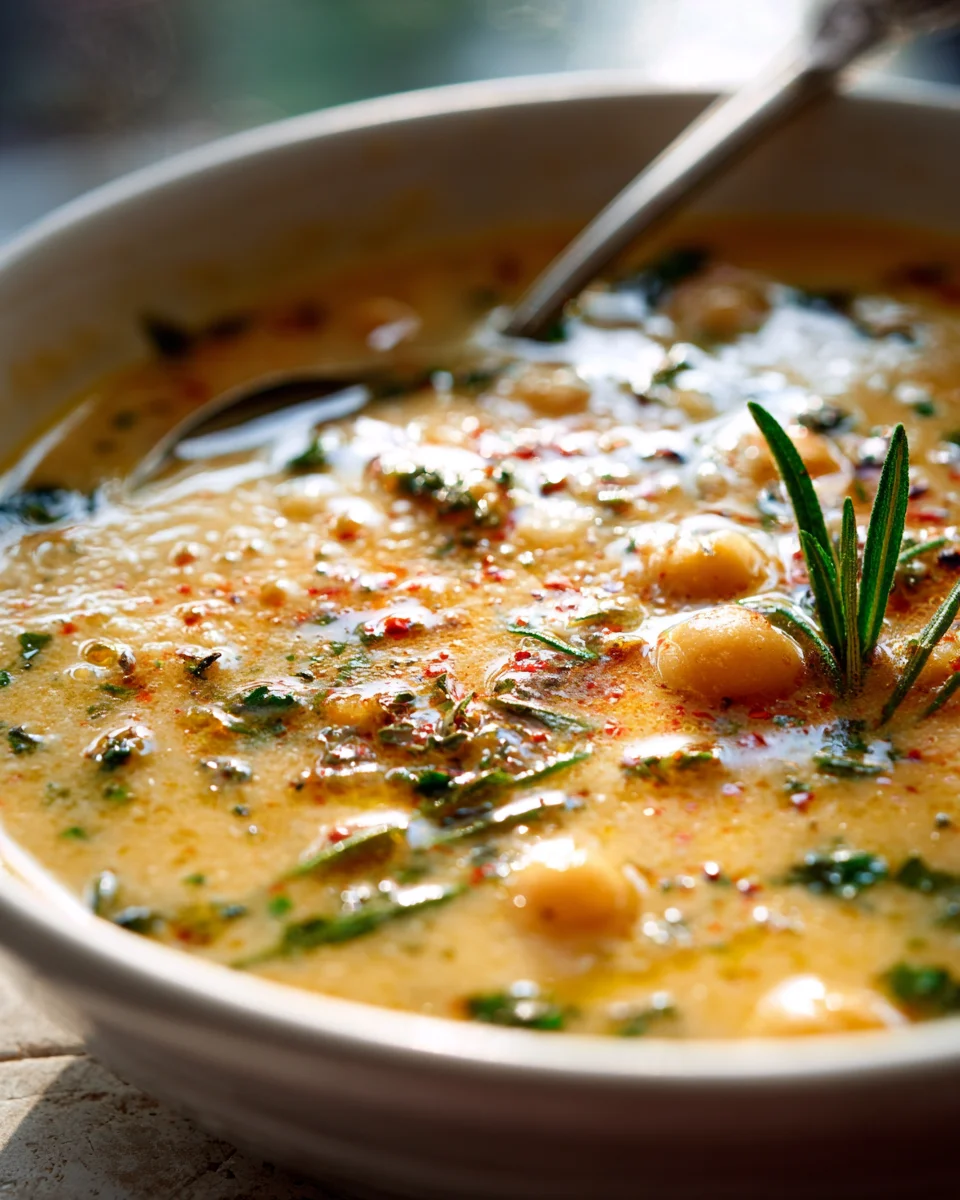 Quick & Hearty Garlic Chickpea Soup: Easy Comfort Food