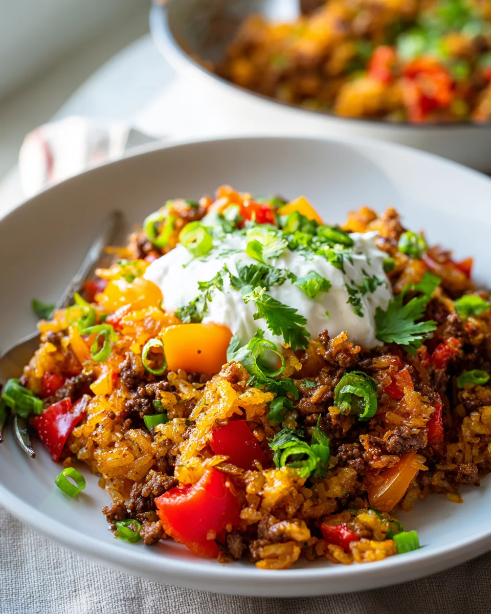 Hash Brown Taco Skillet: Beefy, Cheesy, One-Pan Meal!