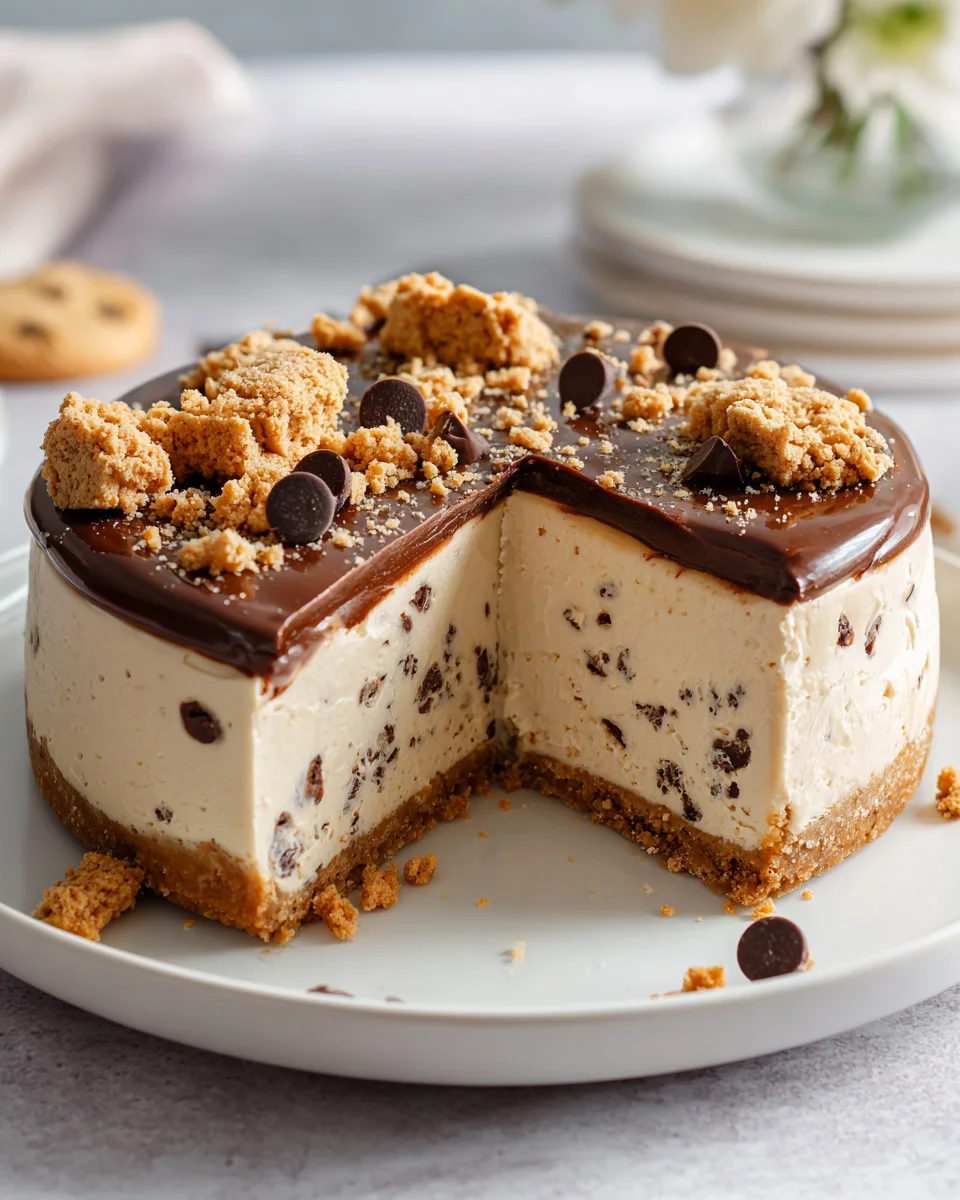 No Bake Cookie Dough Cheesecake: Easy & Delicious Dessert