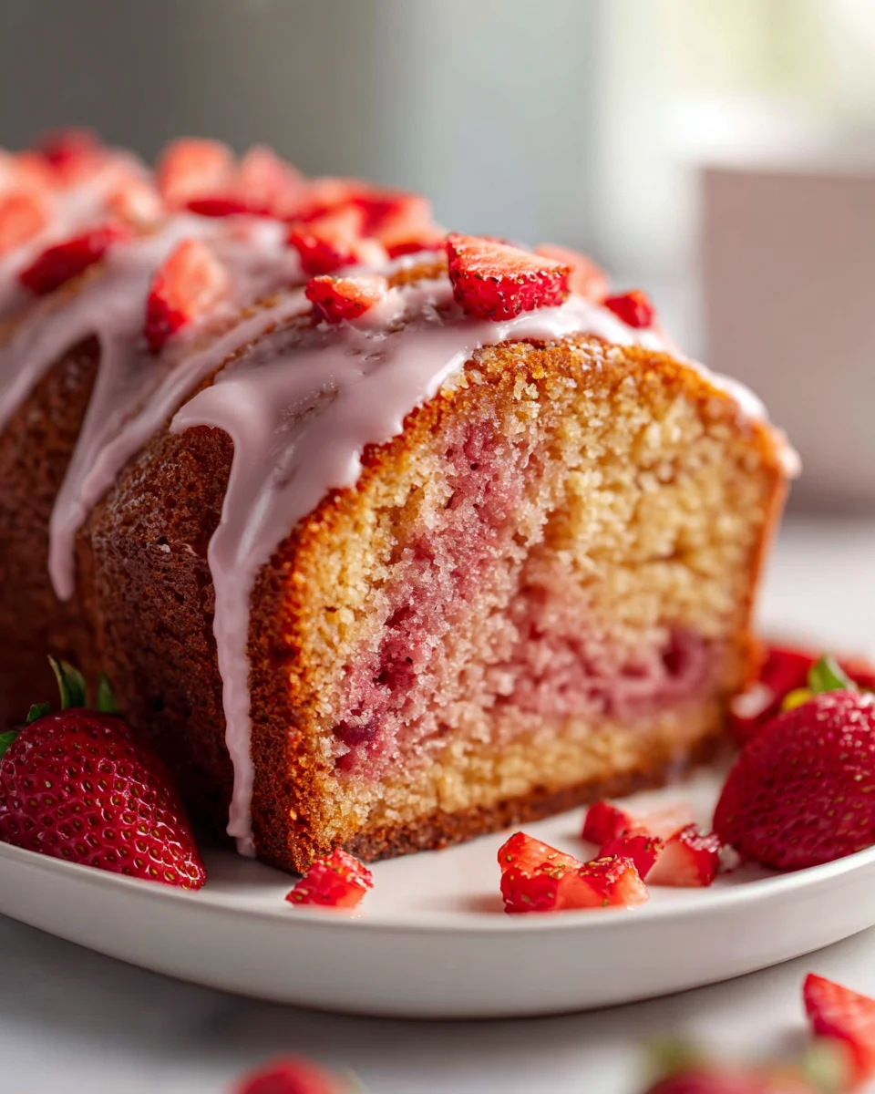 Irresistible Strawberry Milkshake Pound Cake Recipe!