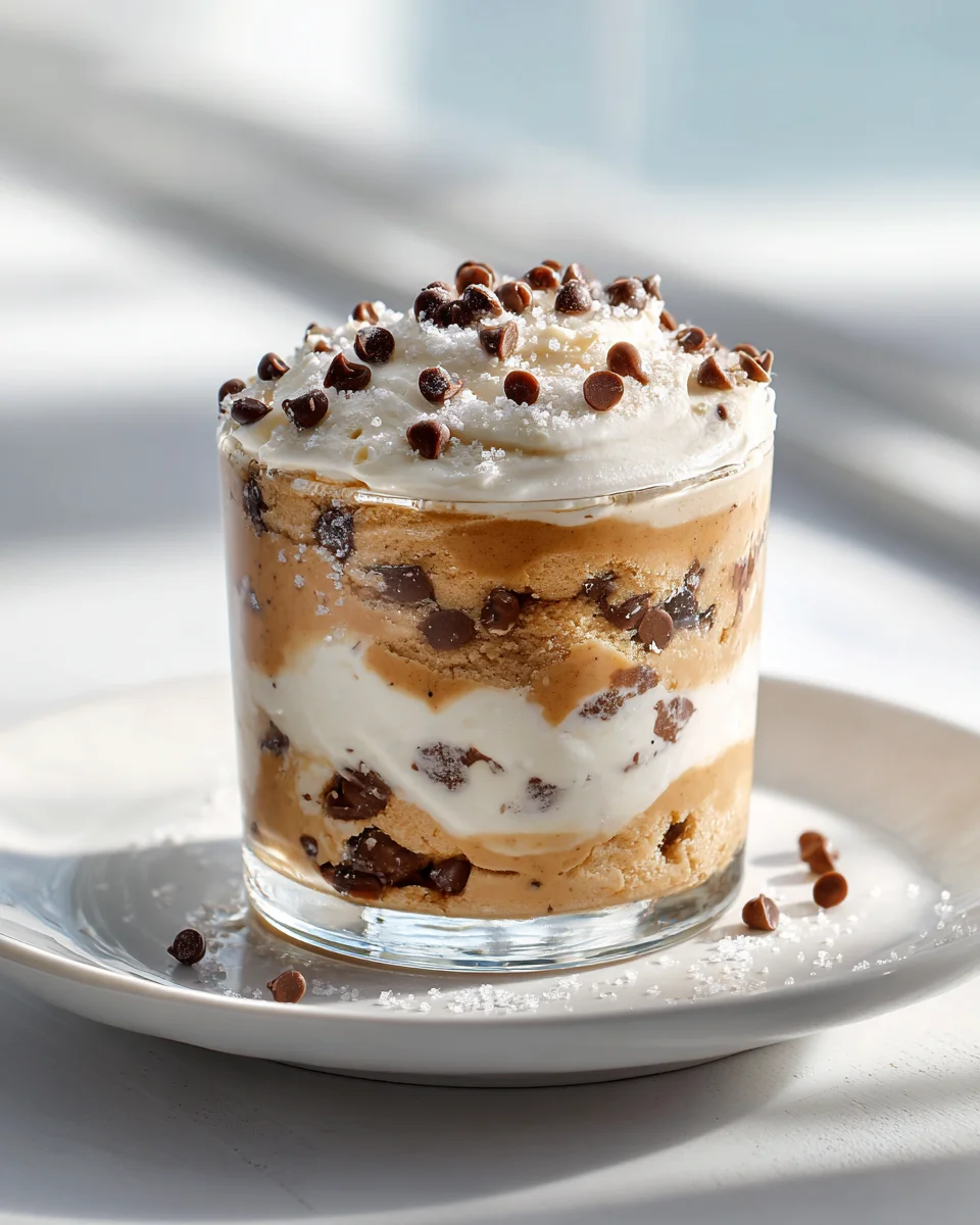 Guilt-Free Protein Chocolate Chip Cookie Dough Parfaits!