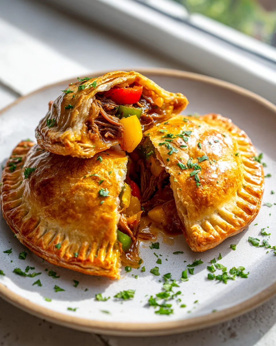 Jamaican Beef Pot Roast Hand Pies with Flaky Pastry