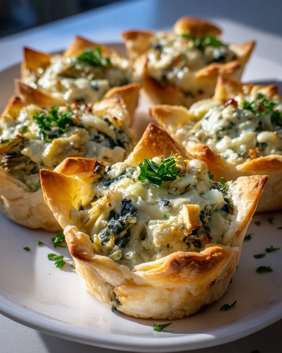 Spinach Artichoke Dip Cups: Crowd-Pleasing Appetizer