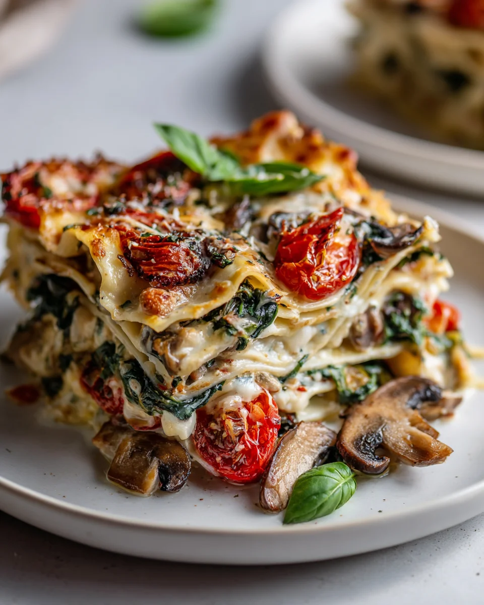 Hearty Mushroom Lasagna Italian Recipe - Perfect Meal