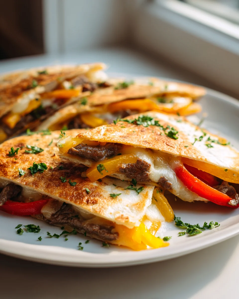 Sizzling Philly Cheesesteak Quesadilla Melt – Best Ever!