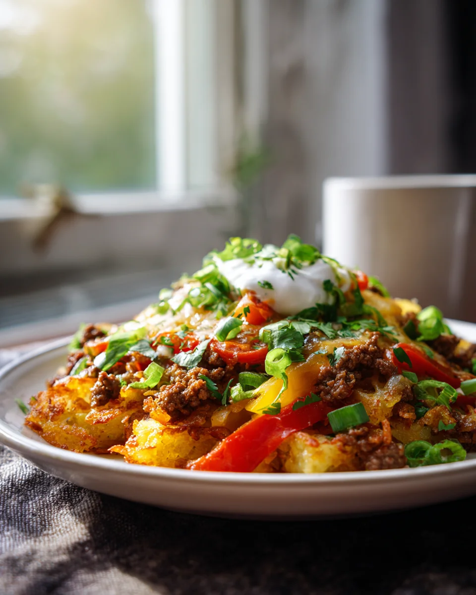 Hash Brown Taco Skillet: Beefy, Cheesy, One-Pan Meal!