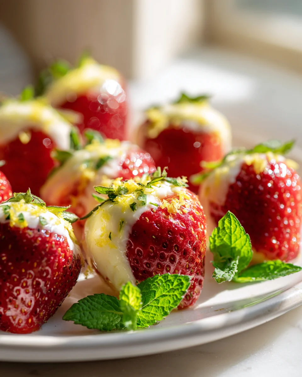 Decadent Lemon Cream Stuffed Strawberries Recipe