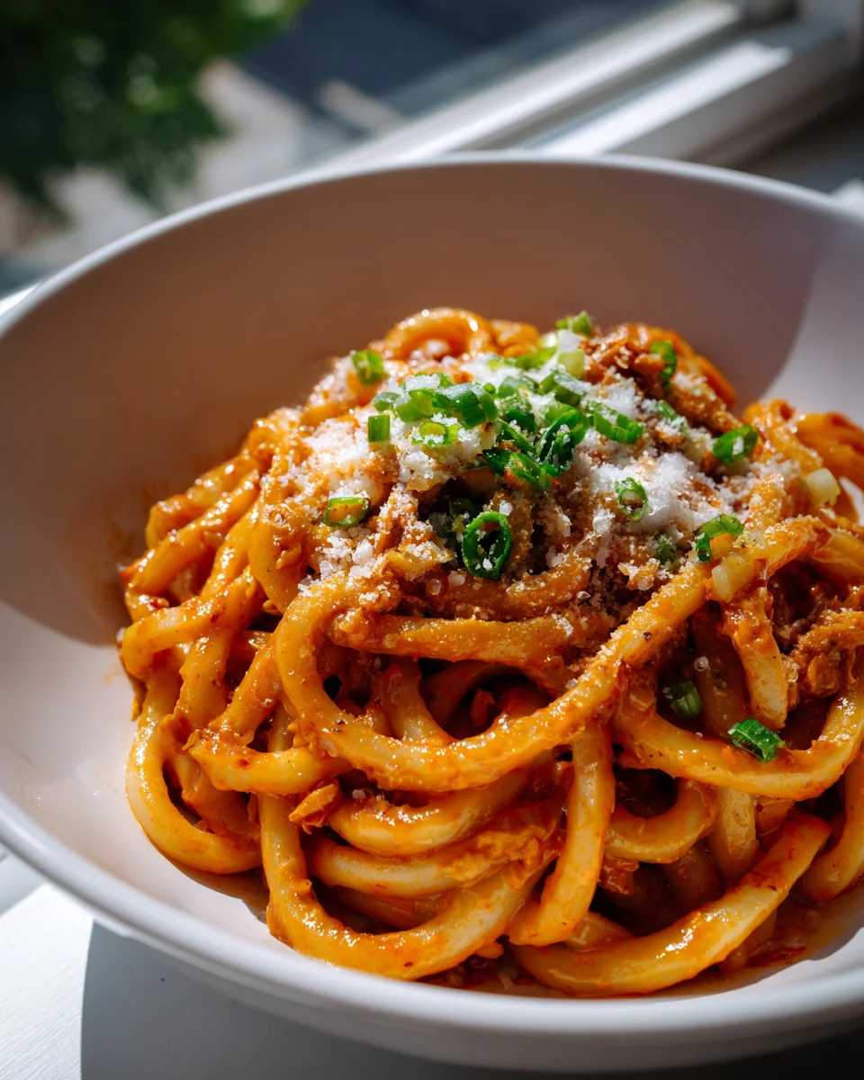 Best Creamy Gochujang Udon Noodles | Spicy Korean Pasta