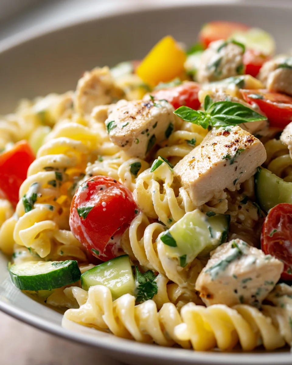 Lemon Herb Chicken Pasta Salad: Easy Summer Meal Prep!