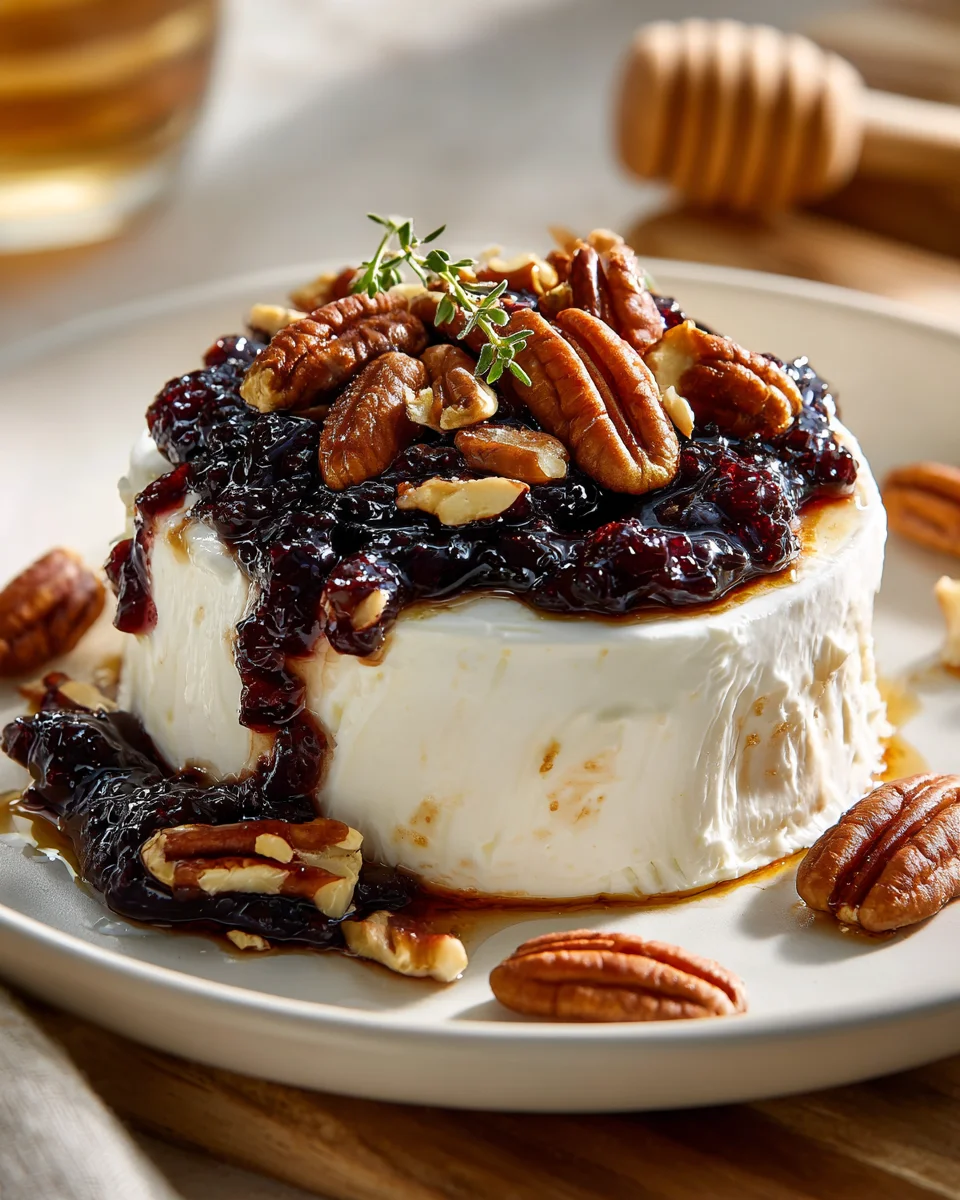 Goat Cheese Appetizer: Fig Jam & Pecans, Easy Recipe!