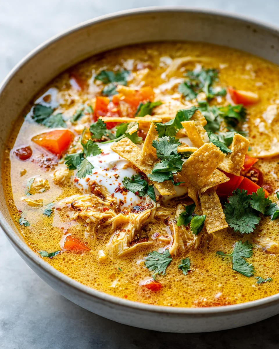 Quick & Easy Chicken Tortilla Soup – Perfect for Weeknights