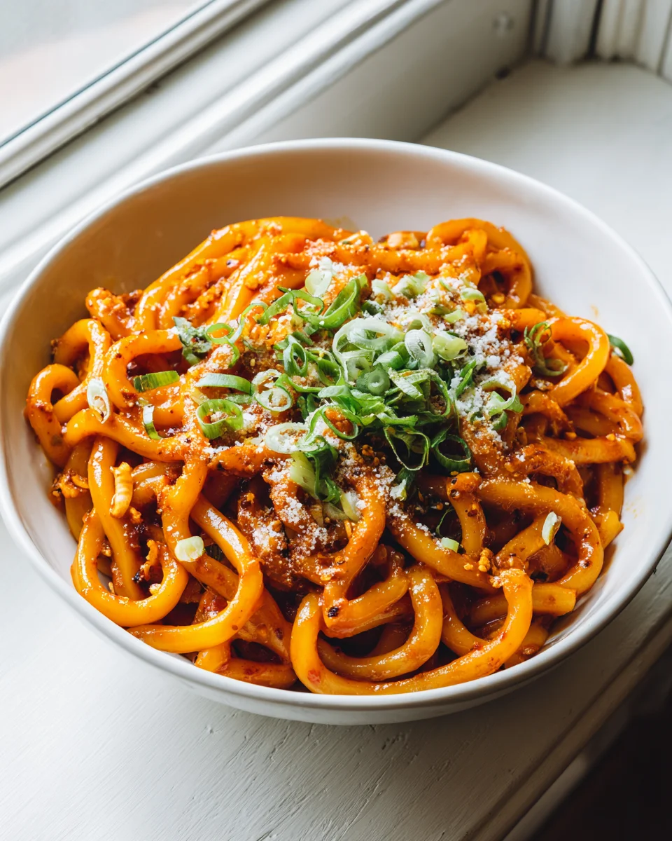 Best Creamy Gochujang Udon Noodles | Spicy Korean Pasta