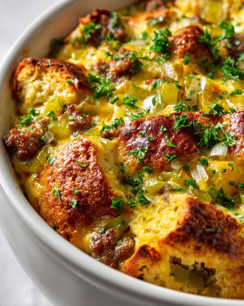 Cajun Beef Sausage Breakfast Biscuit Casserole Recipe Delight