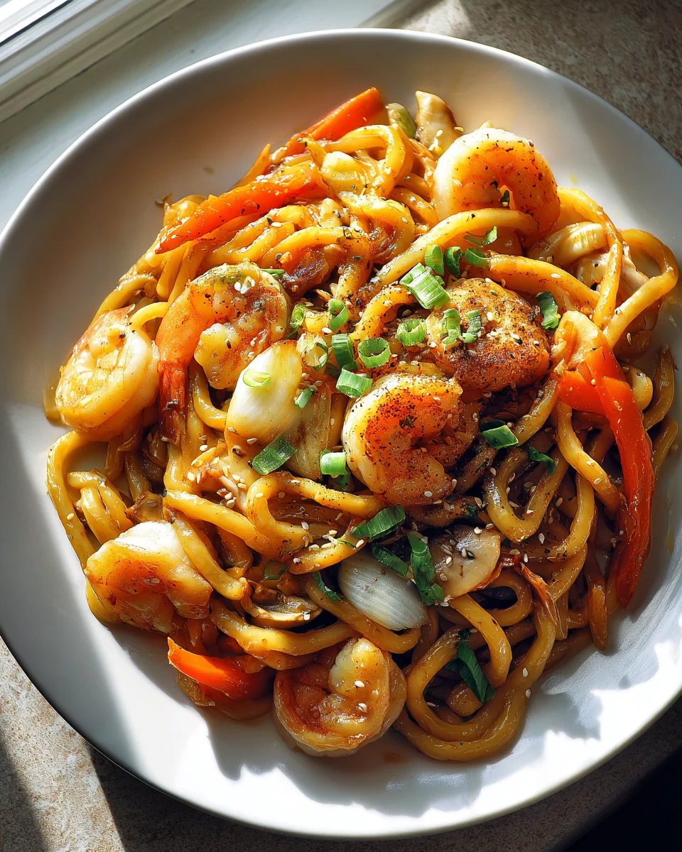 Yaki Udon With Shrimps: Easy & Flavorful Noodle Recipe