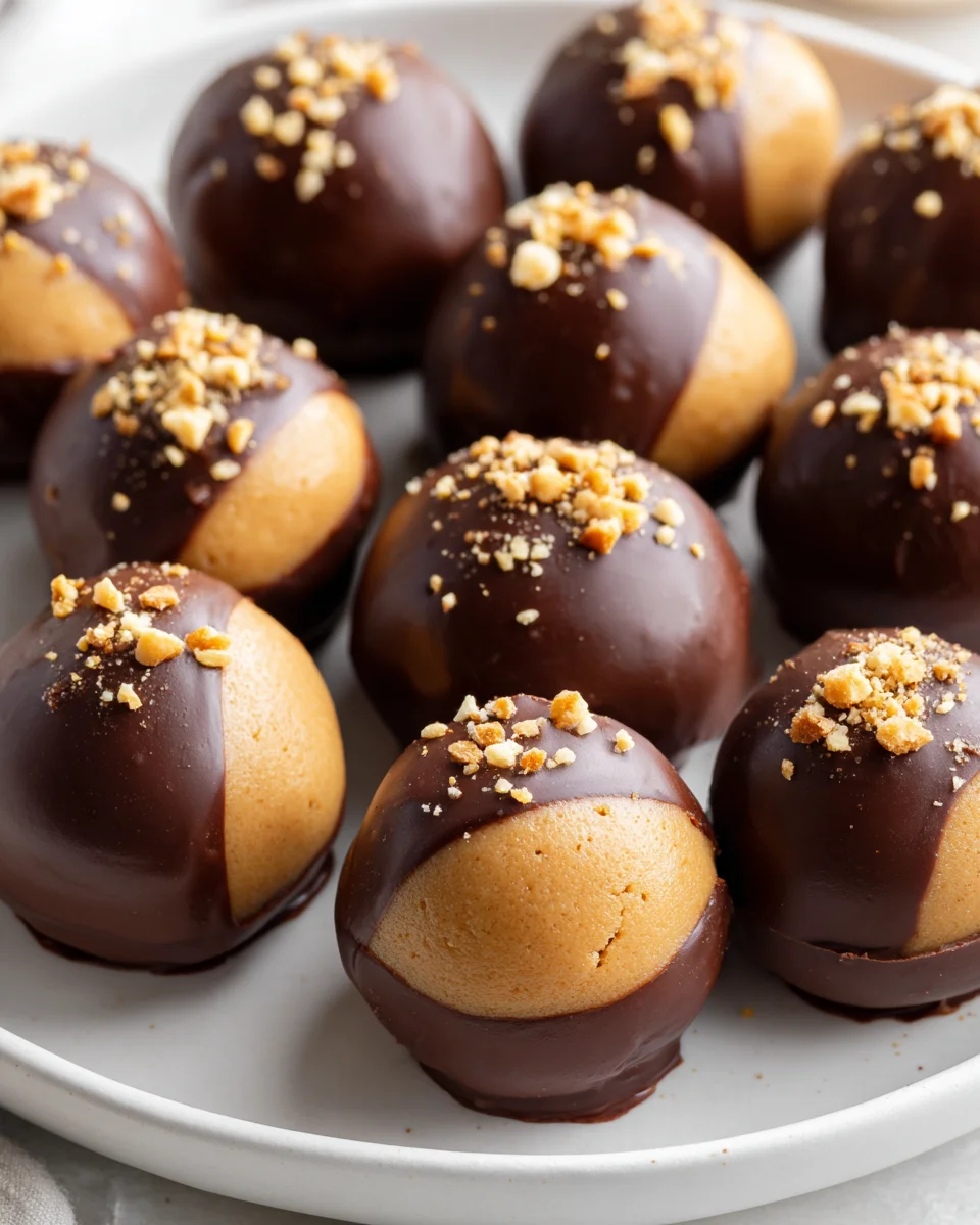Healthy Buckeyes: Quick & Easy Peanut Butter Chocolate Candy