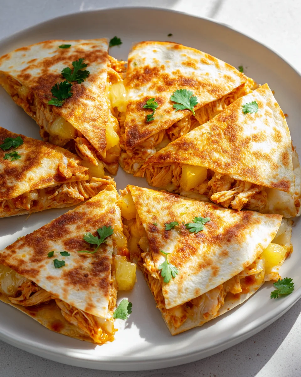 Pineapple Chicken Quesadilla Melt: Easy & Cheesy Recipe