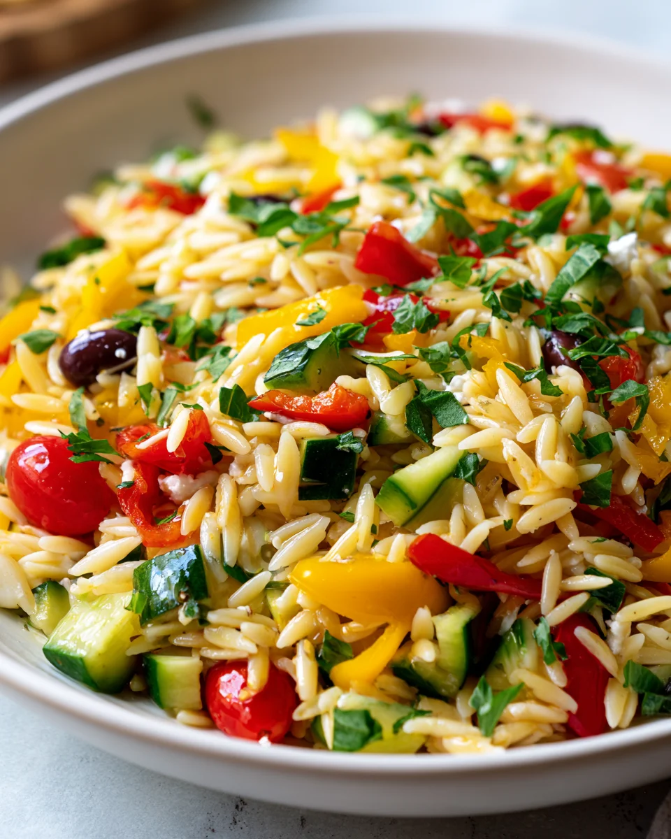 Delicious Italian Non-Alcoholic Antipasto Orzo Salad