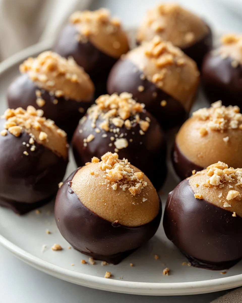 Healthy Buckeyes: Quick & Easy Peanut Butter Chocolate Candy