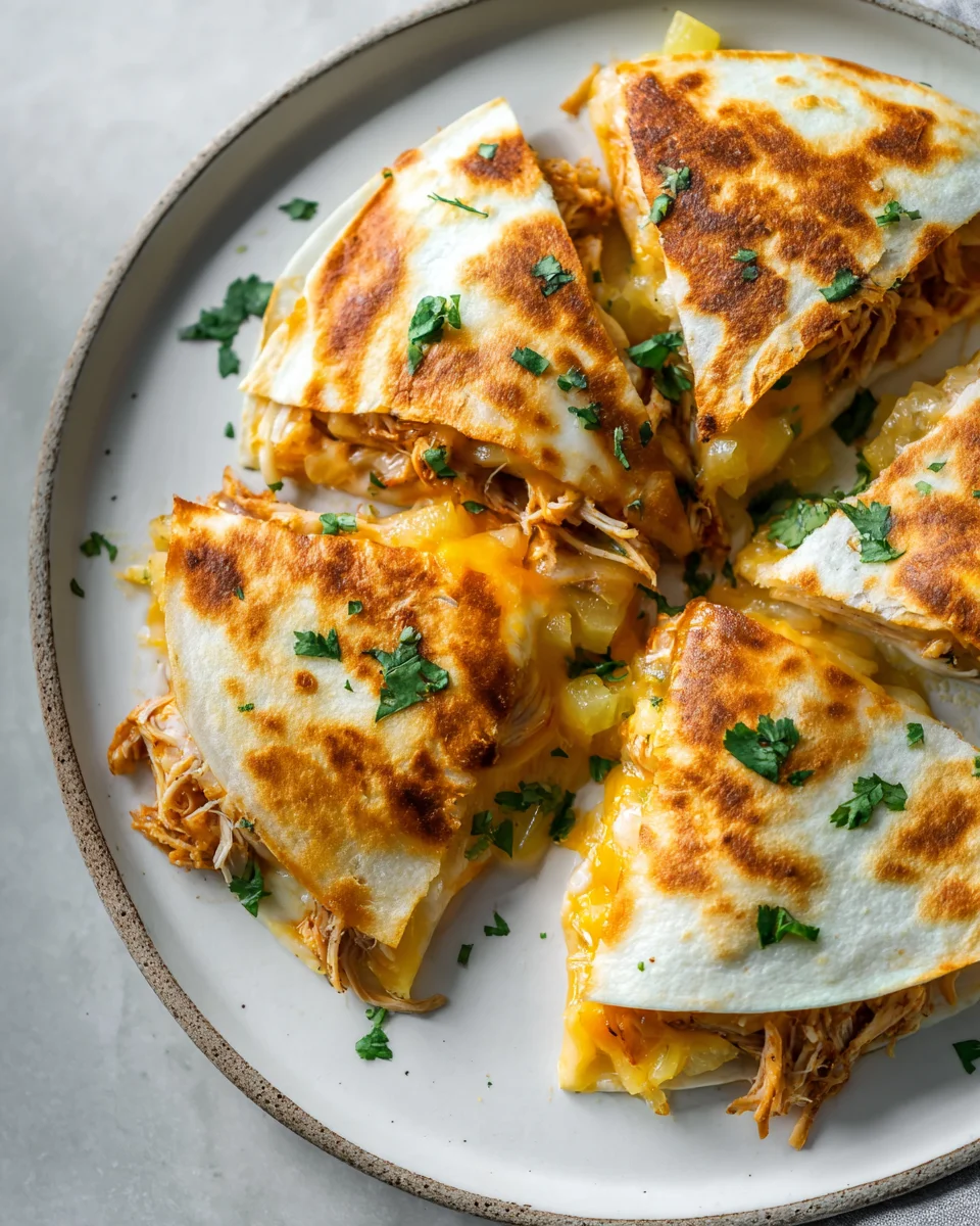 Pineapple Chicken Quesadilla Melt: Easy & Cheesy Recipe