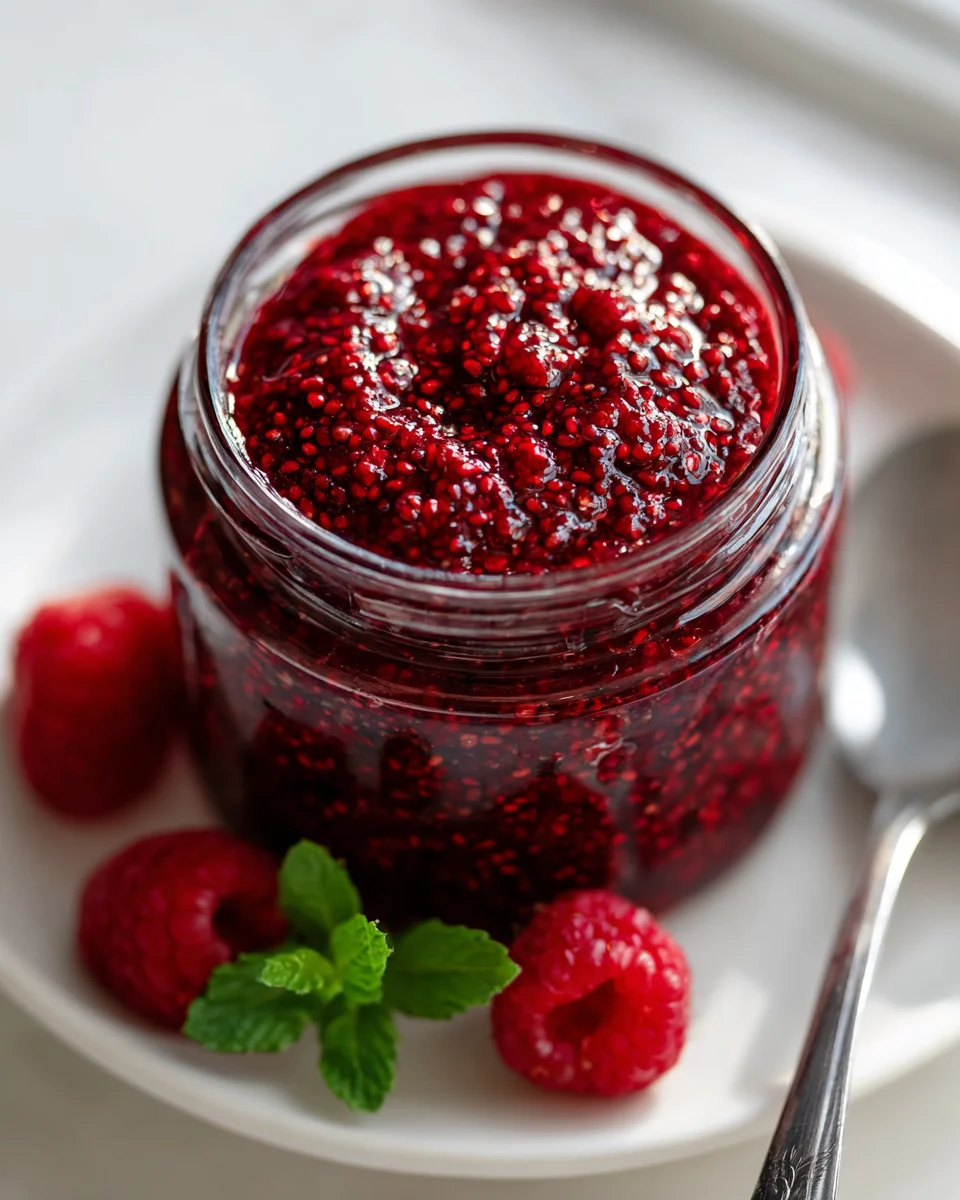 Quick & Easy No-Cook Raspberry Chia Jam - Healthy Spread!