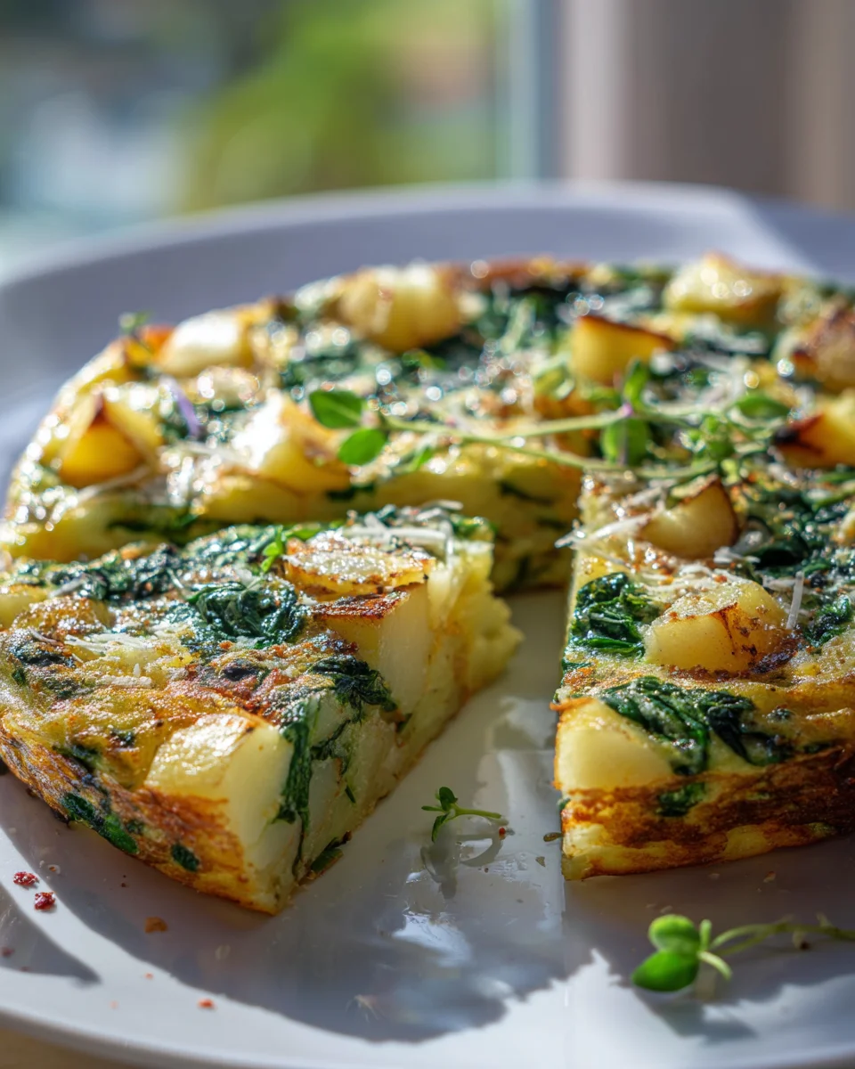 Delicious Potato & Spinach Frittata – Quick & Healthy Meal