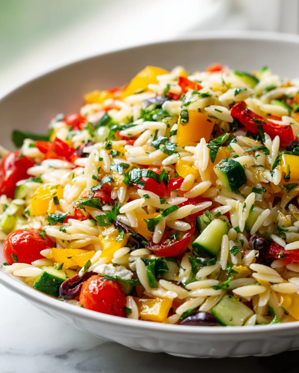 Delicious Italian Non-Alcoholic Antipasto Orzo Salad