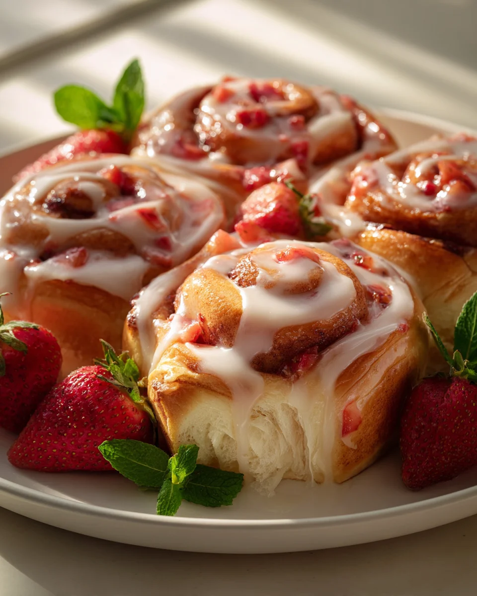 Indulge in Strawberry Cheesecake Cinnabon Rolls Recipe