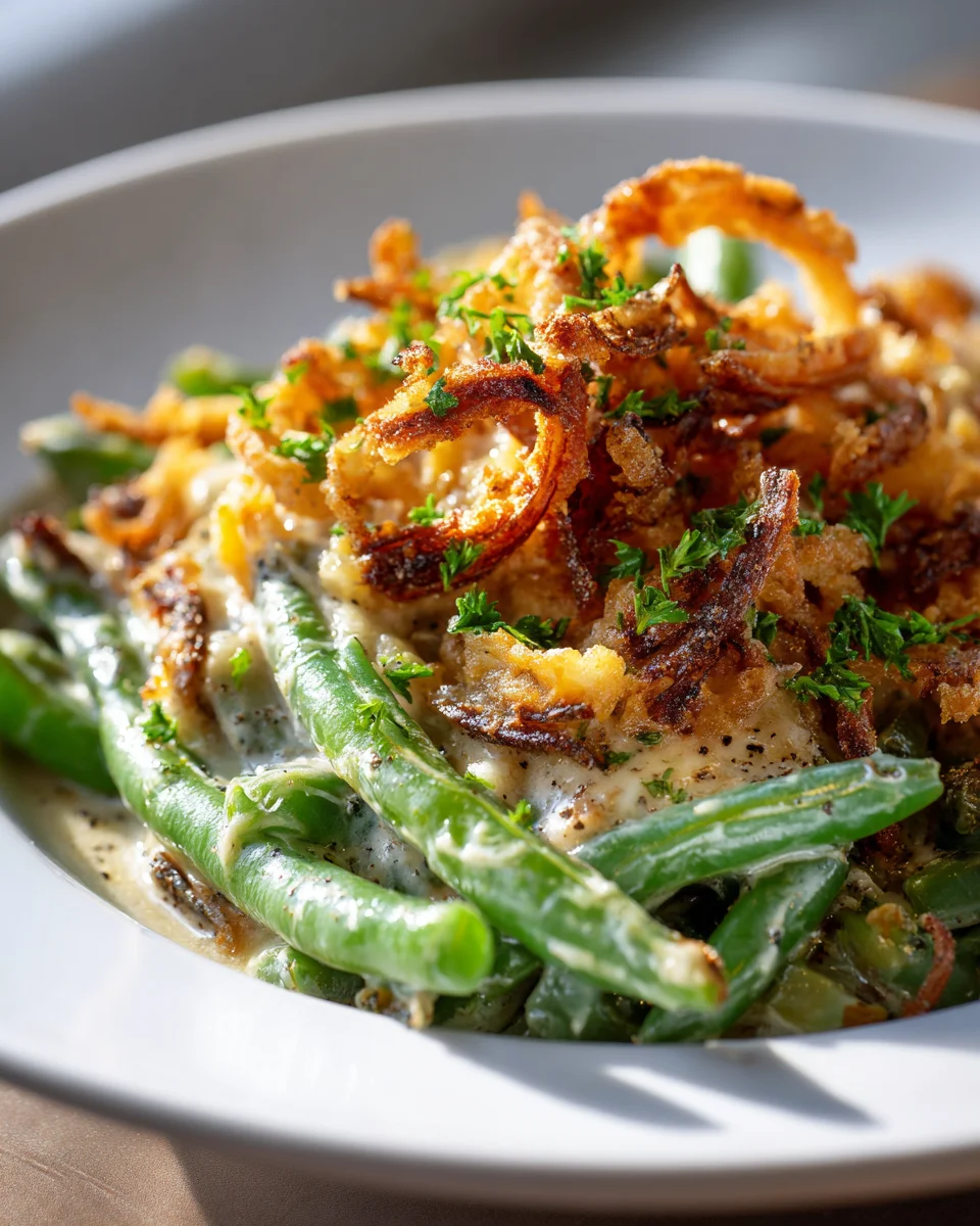 Green Bean Casserole from Scratch - No Cream Soup, Still Creamy