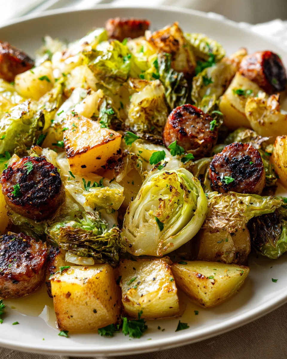 Cowboy Cabbage & Potato Sheet Pan Dinner: Easy Beef Meal