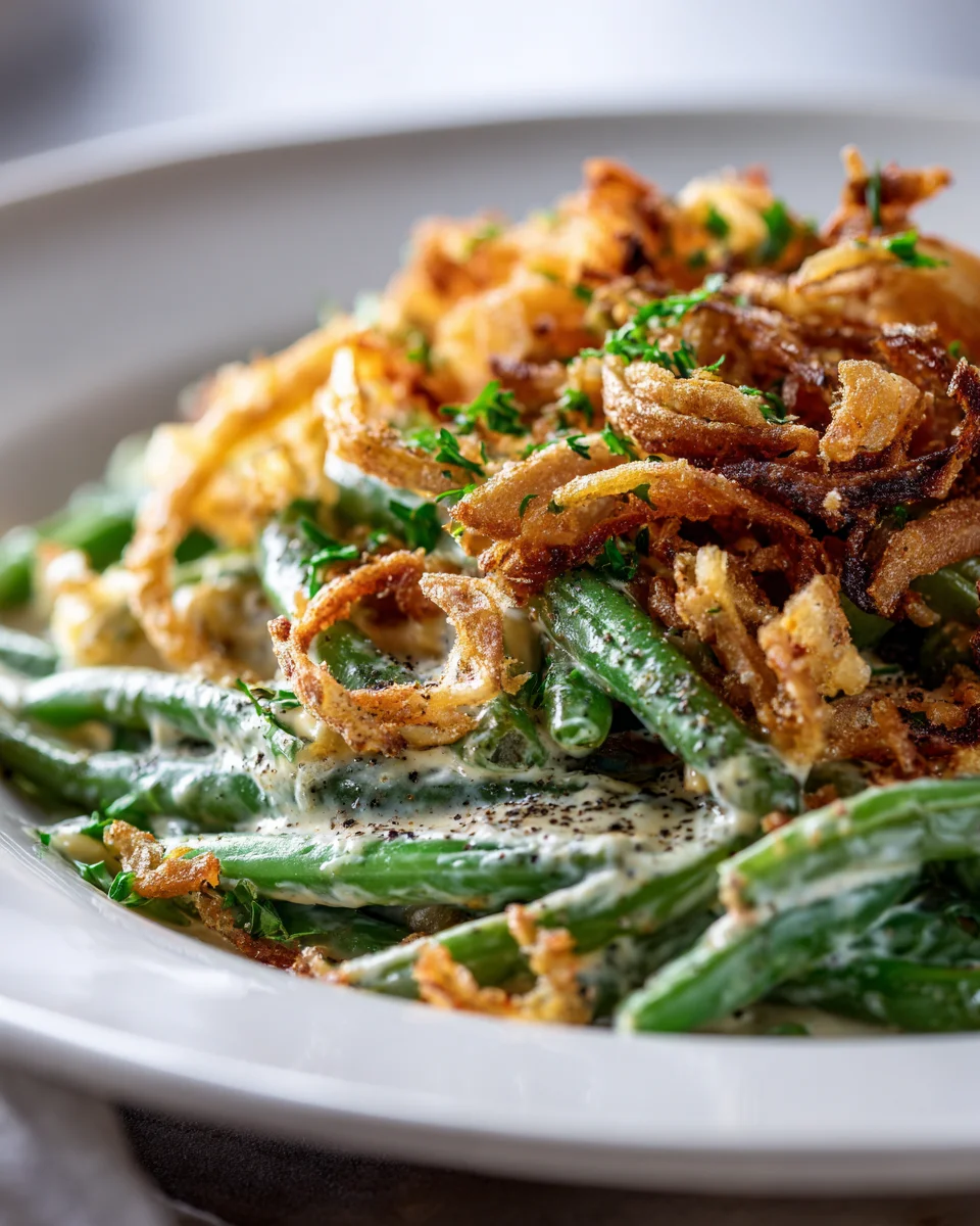Green Bean Casserole from Scratch - No Cream Soup, Still Creamy