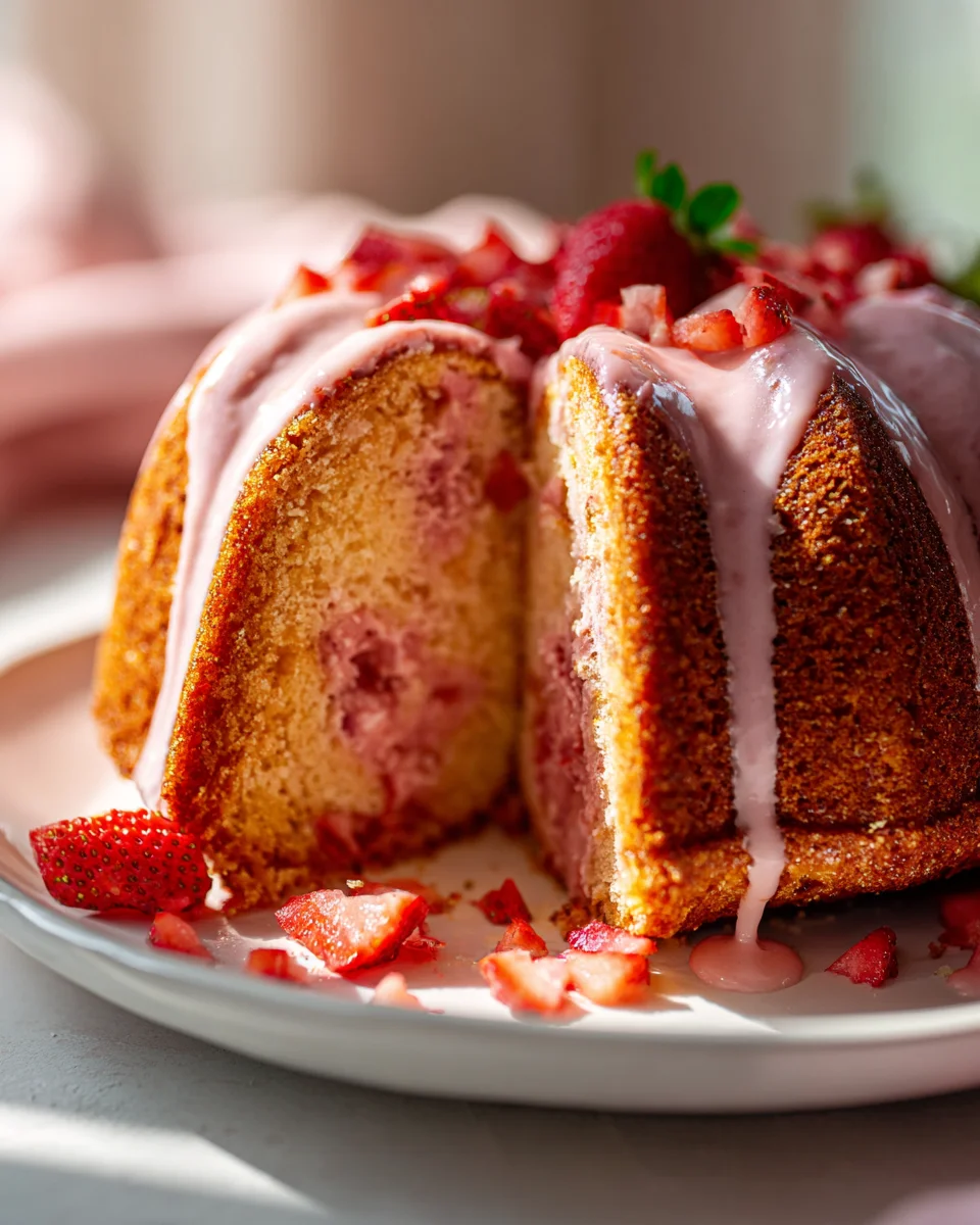 Irresistible Strawberry Milkshake Pound Cake Recipe!