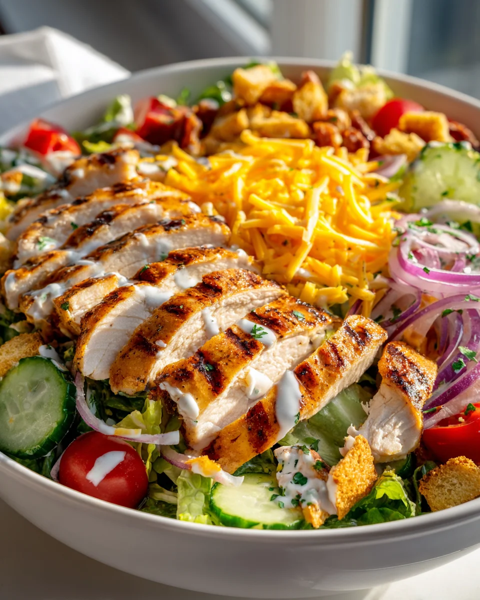 Texas Roadhouse Inspired Grilled Chicken Salad Bowl Recipe