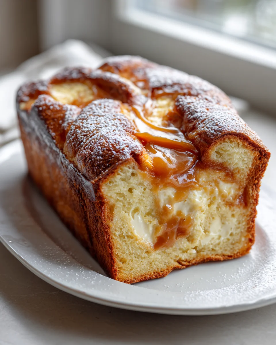 Bake Quick Caramel Cheesecake Bread! Easy & Irresistible