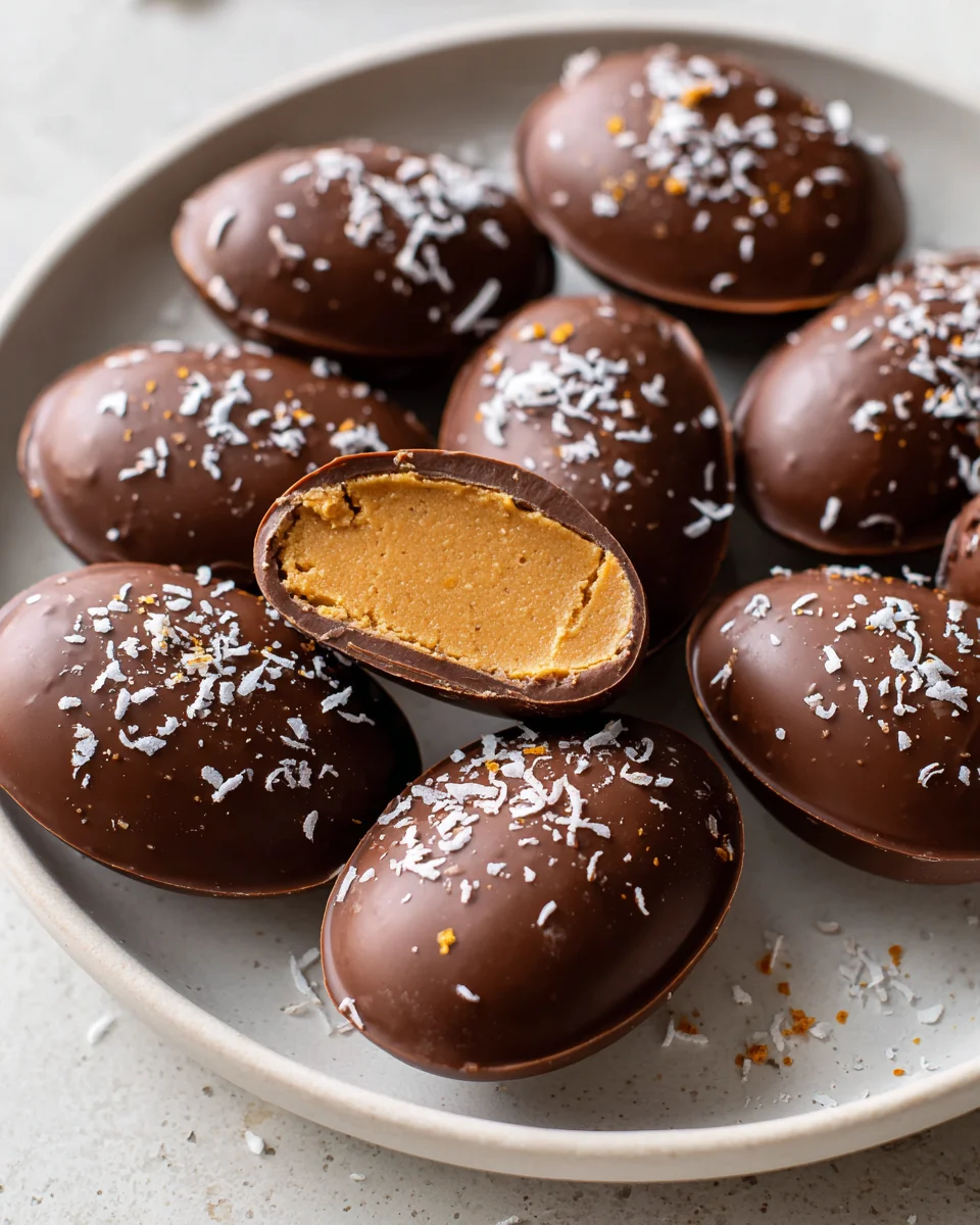 Easy Vegan Peanut Butter Eggs with Coconut Oil Recipe