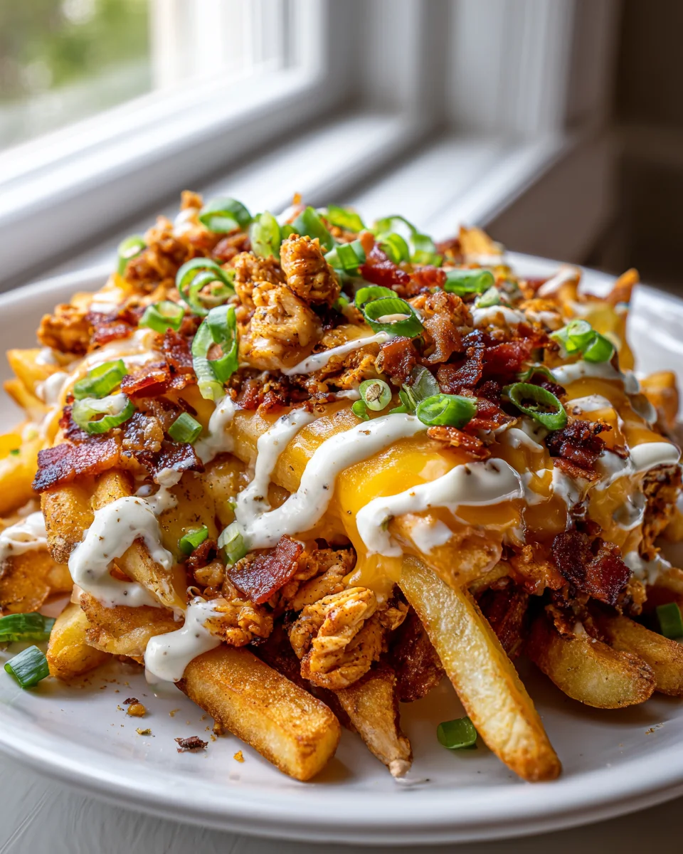 Loaded Chicken Beef Bacon Ranch Fries: Ultimate Comfort Food