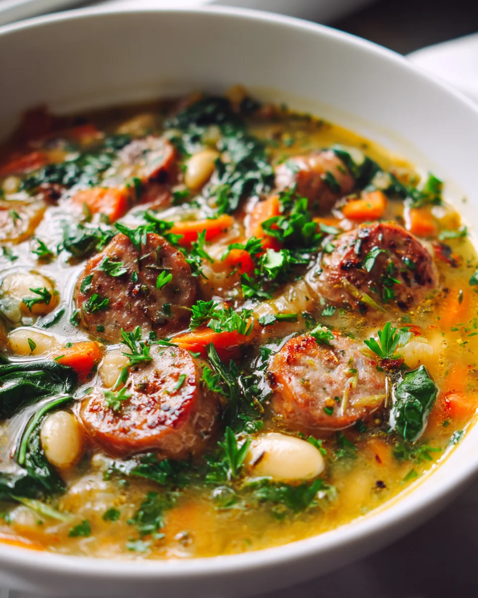 Cozy Beef Sausage White Bean Soup: Easy Crockpot Family Meal