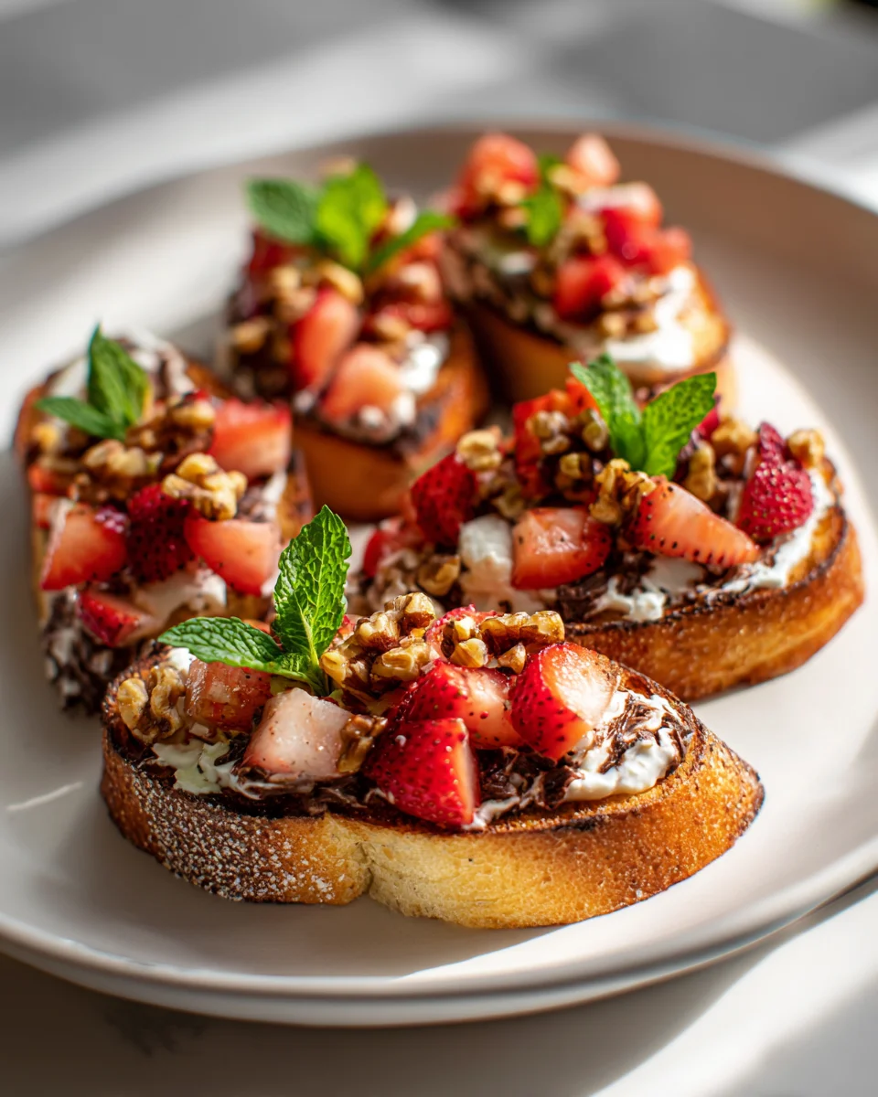 Strawberry Dessert Bruschetta: Sweet & Easy Treat!