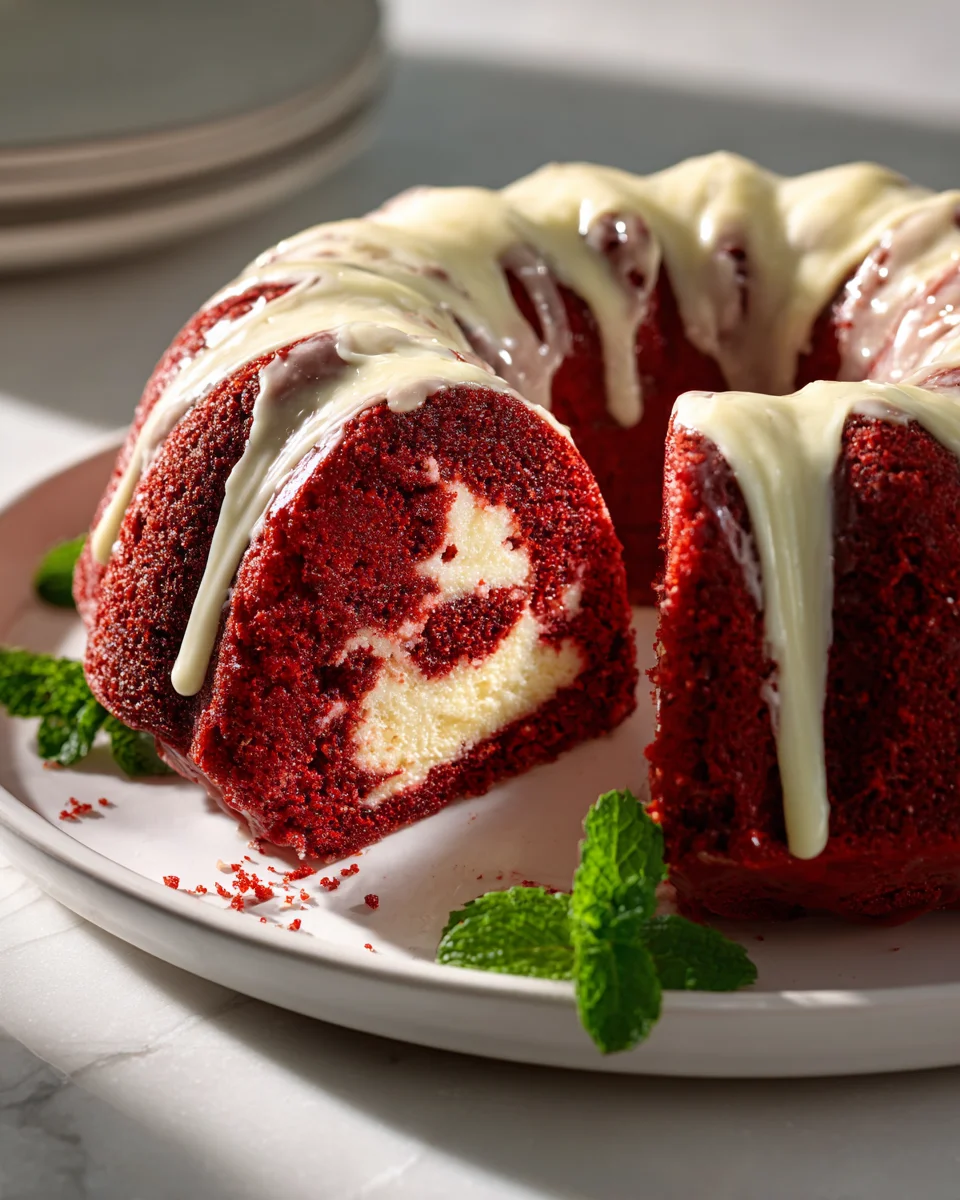 Red Velvet Cheesecake Bundt Dump Cake: Easy & Delicious!