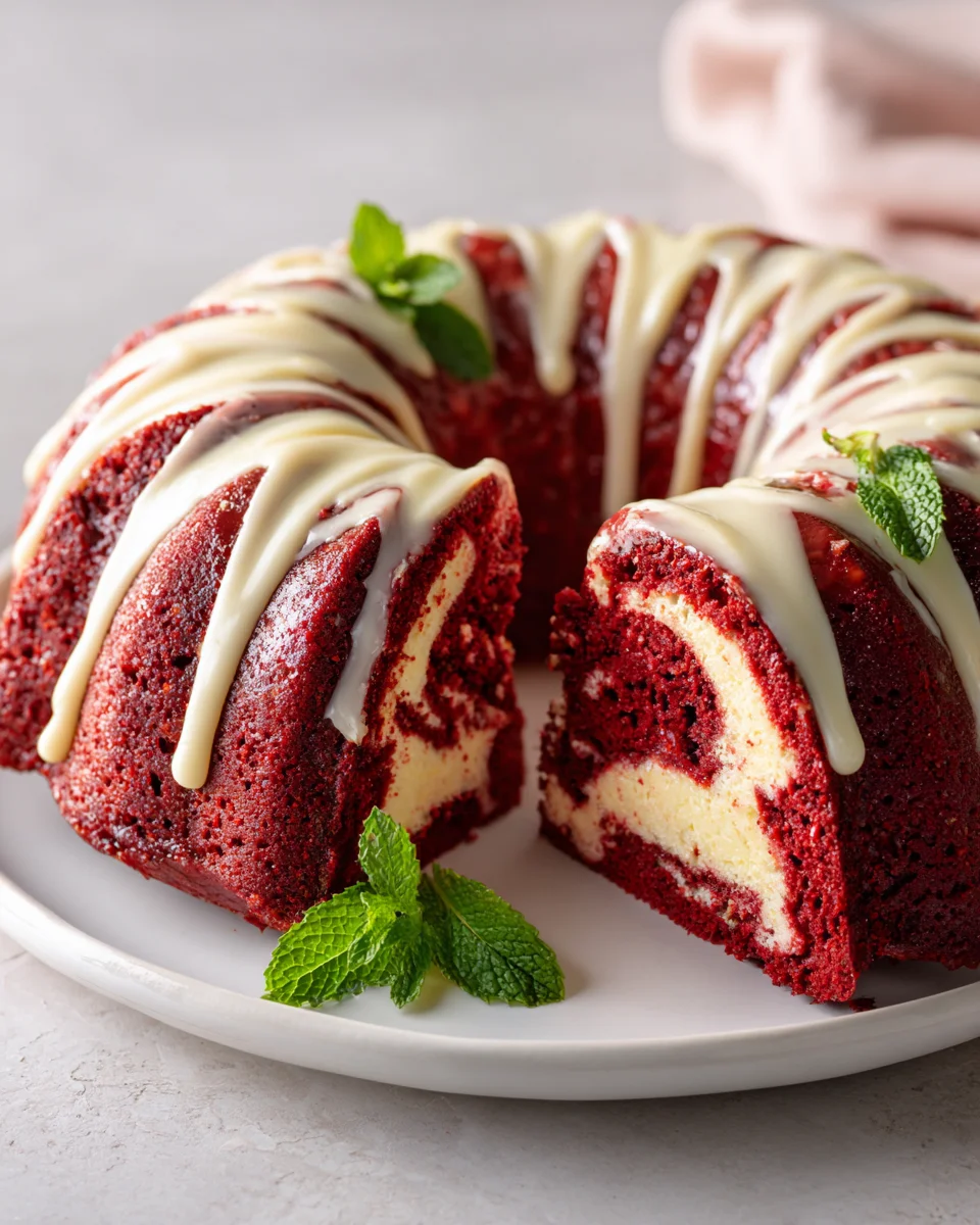 Red Velvet Cheesecake Bundt Dump Cake: Easy & Delicious!