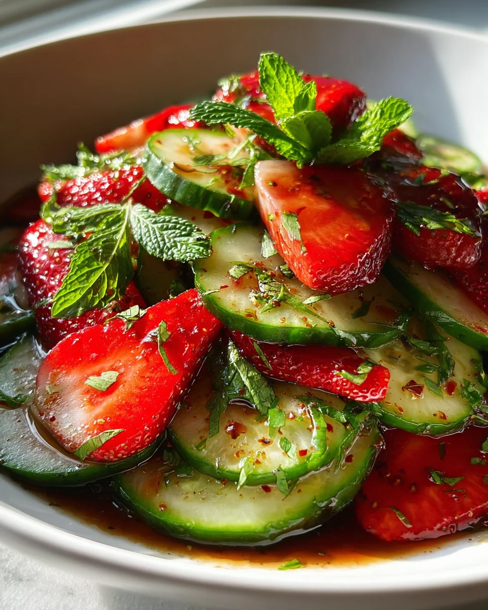 Refreshing Cucumber Strawberry Salad Recipe for Summer Bliss