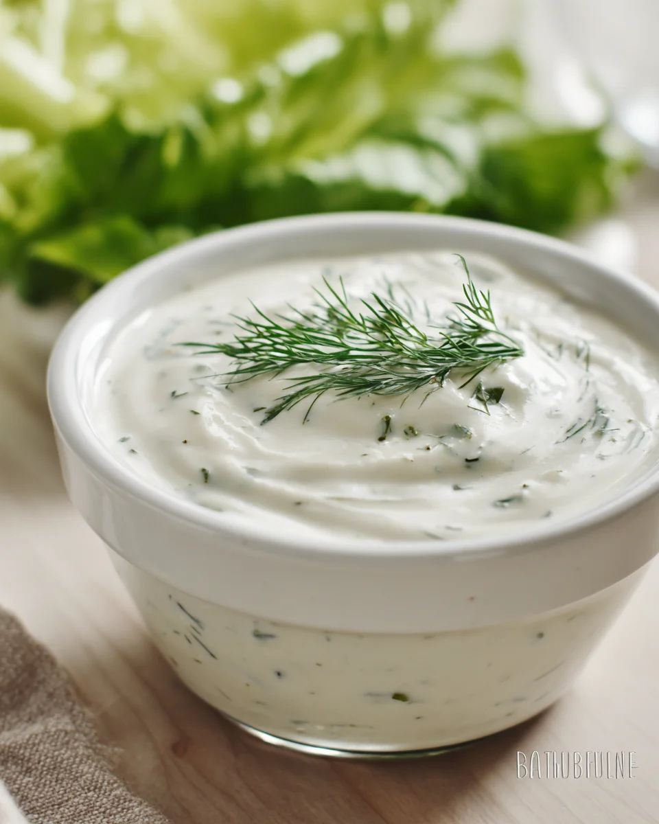 Creamy Garlic Dill Dressing Recipe – Fresh & Flavorful Delight