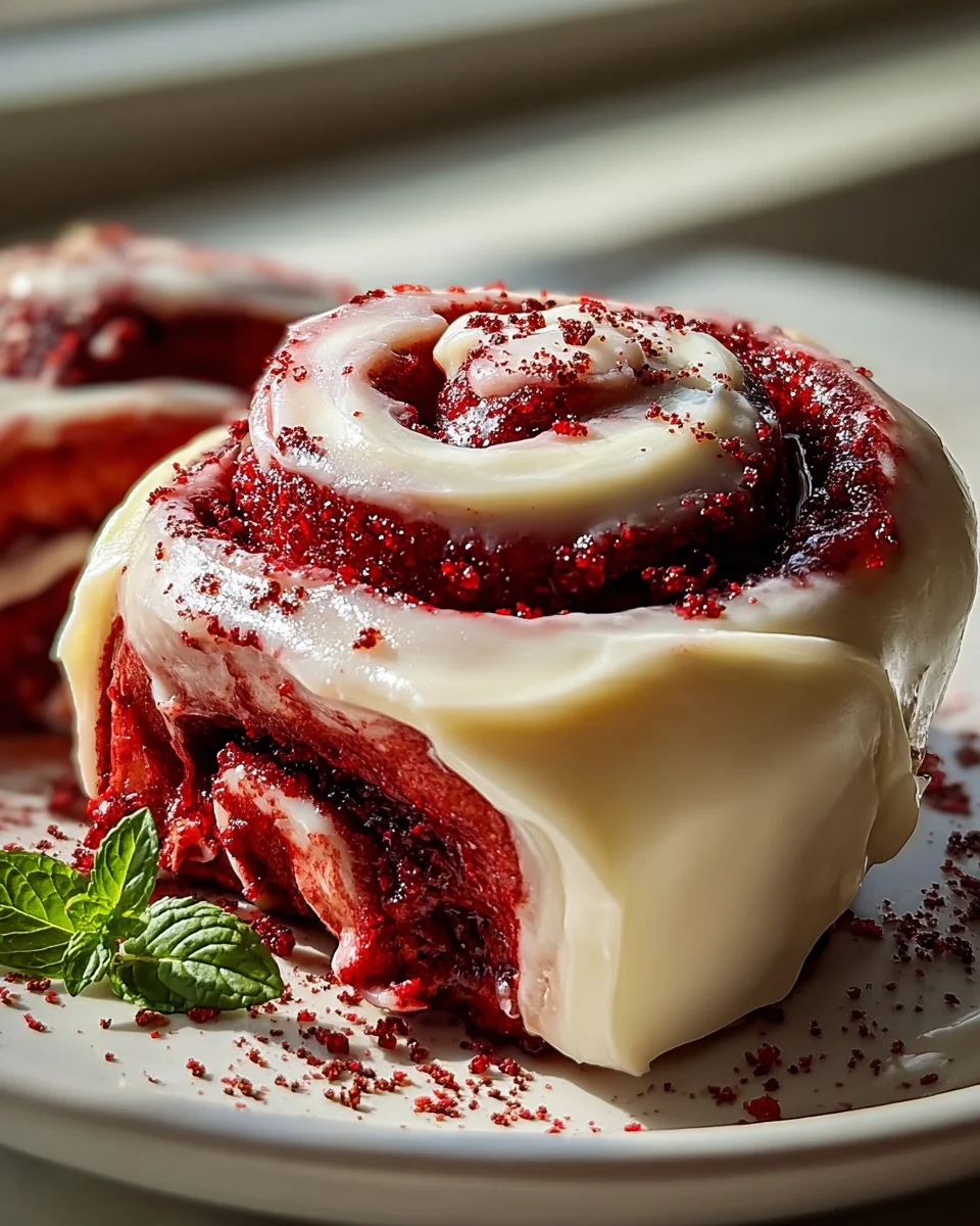 Delicious Red Velvet Cinnamon Rolls for a Sweet Treat!
