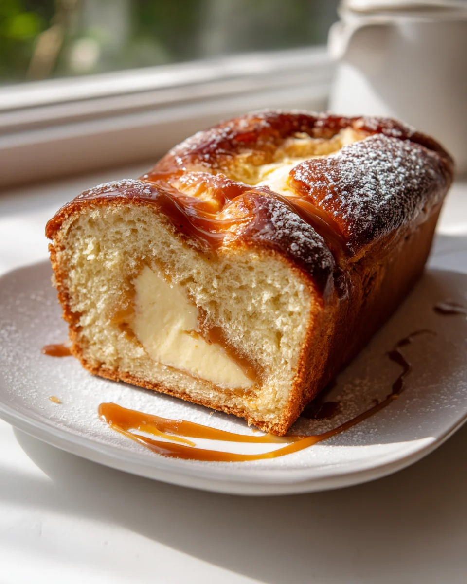 Bake Quick Caramel Cheesecake Bread! Easy & Irresistible